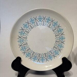 Vintage Taylor Smith Taylor Colorcraft Allegro Plate MCM Teal Gray Atomic 6in